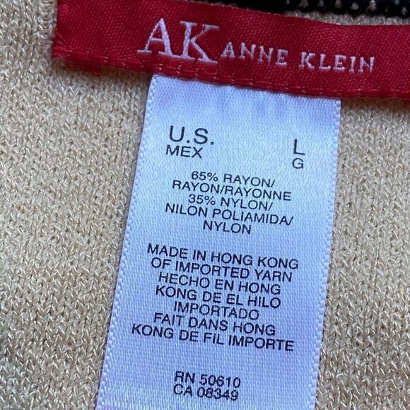 0201 Vintage ANNE KLEIN Cream and Black Wool Blazer Size L NWT - Picture 6 of 9
